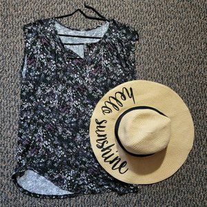 Ann Taylor Loft  Floral Tank Top Size Small